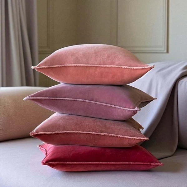 Soft Rust, Stonewashed Velvet Cushion