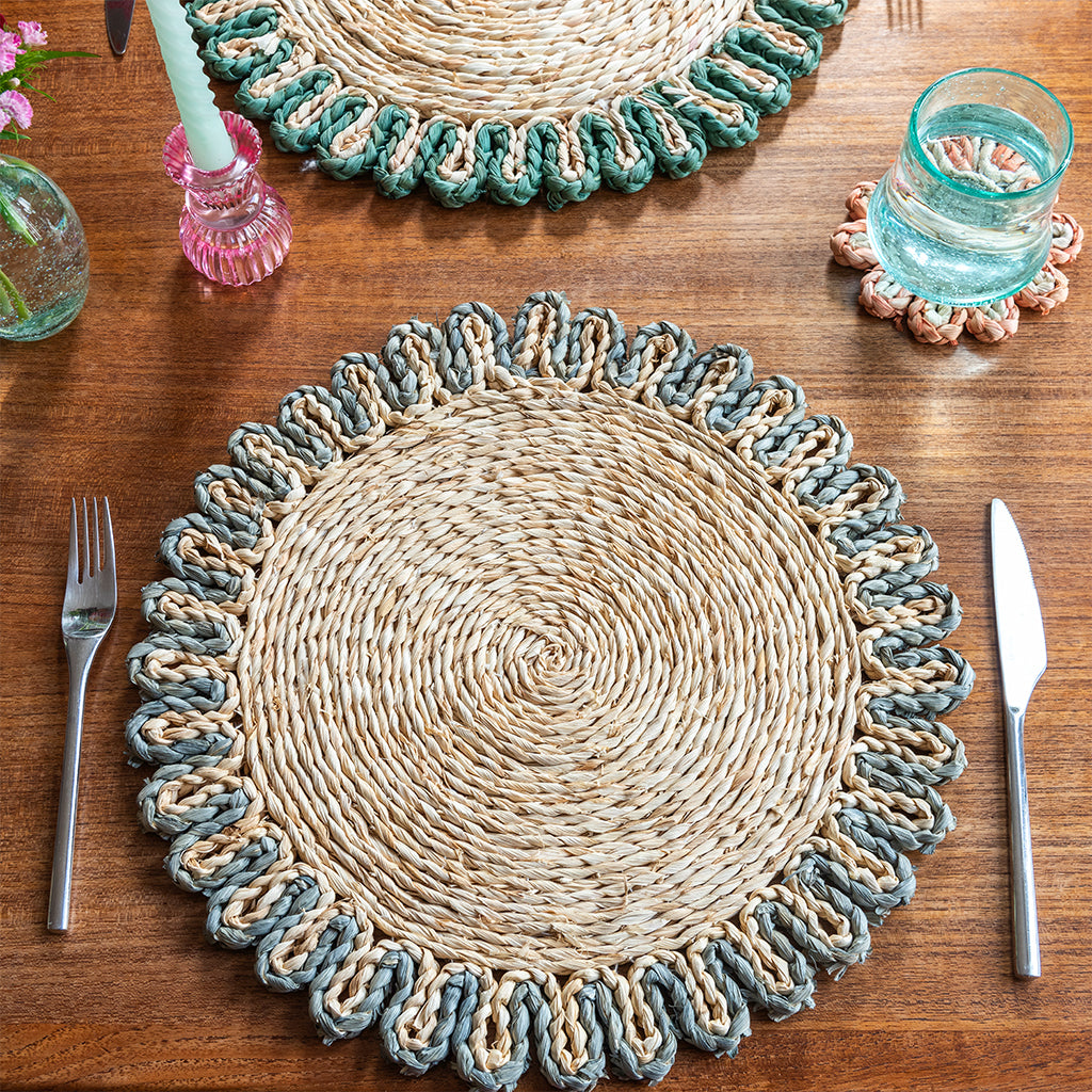 Corn Husk Placemat - Grey
