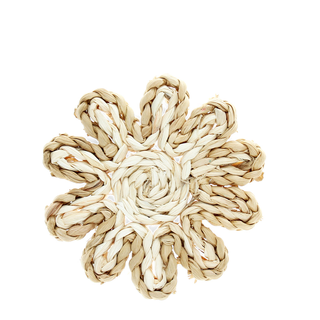 Corn Husk Coaster x4 - Natural