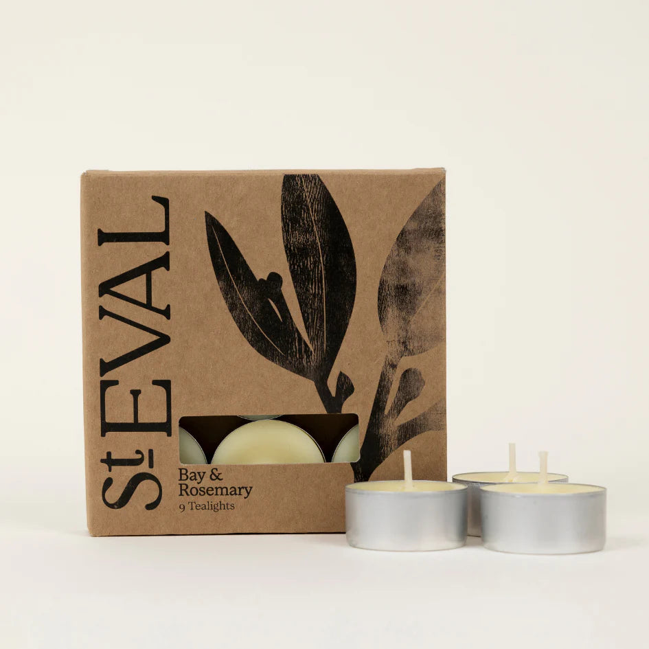 St Eval Scented Tealights, box of 9 - Bay & Rosemary