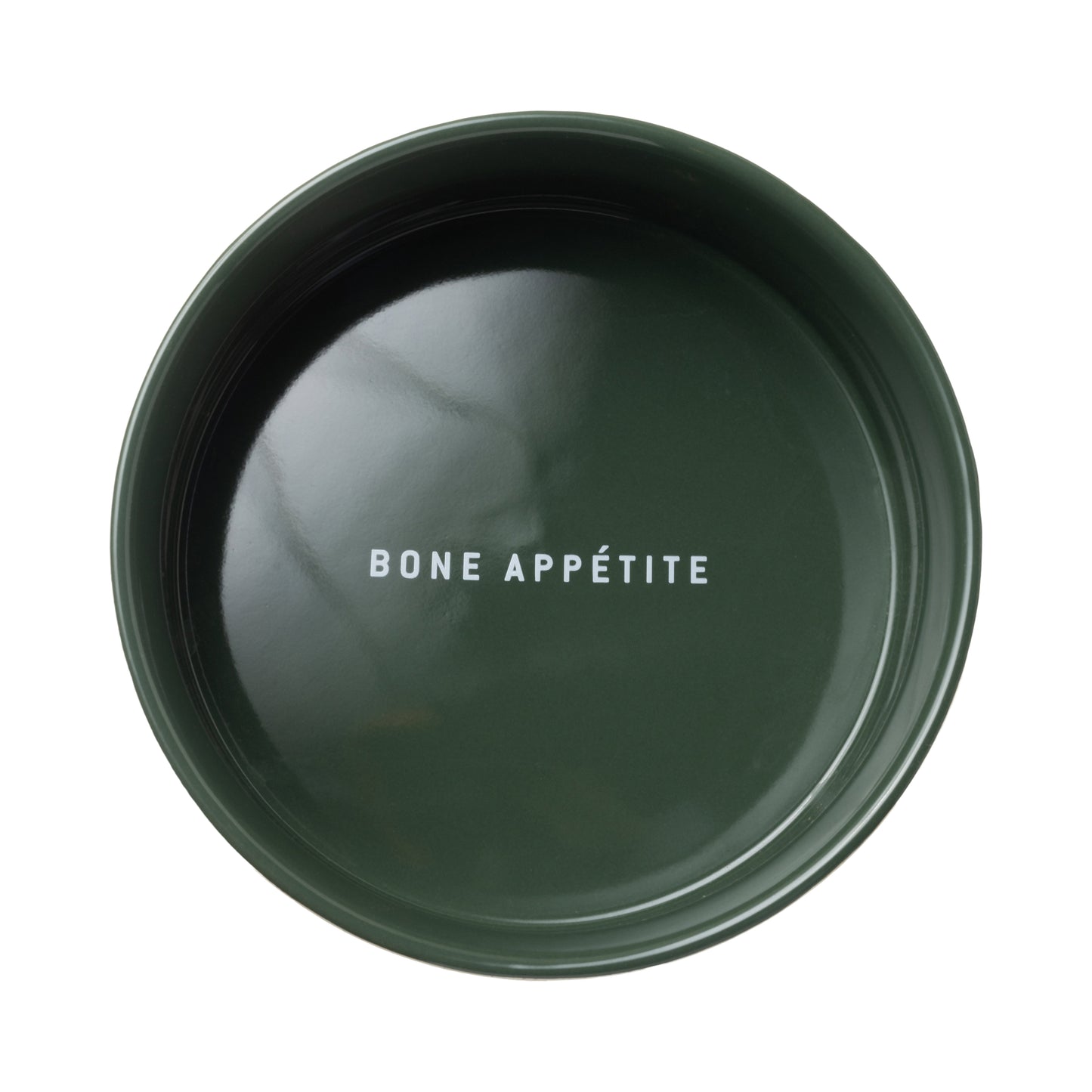 Dog Bowl with Wooden Stand - Bon Appetite - Green