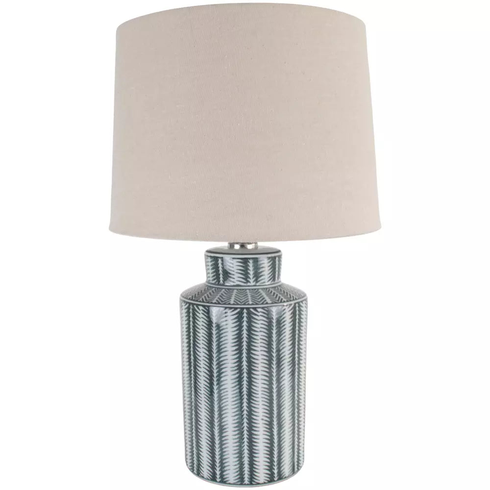 Serrator, Graphite Grey Lamp base with Taupe Shade