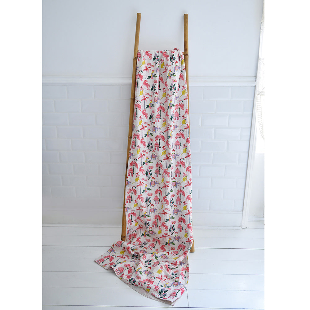 Sultans Garden Floral Kantha Quilt