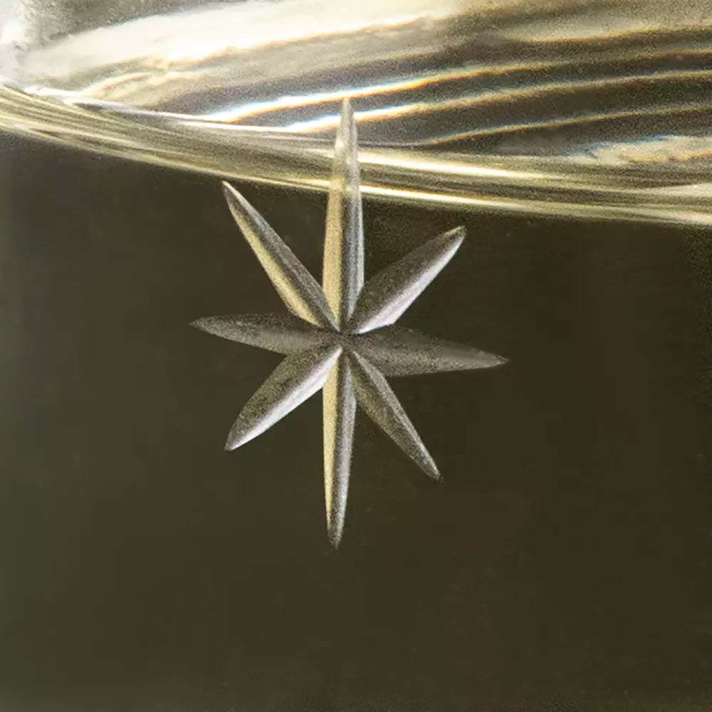Long Wine Glass with Etched Stars