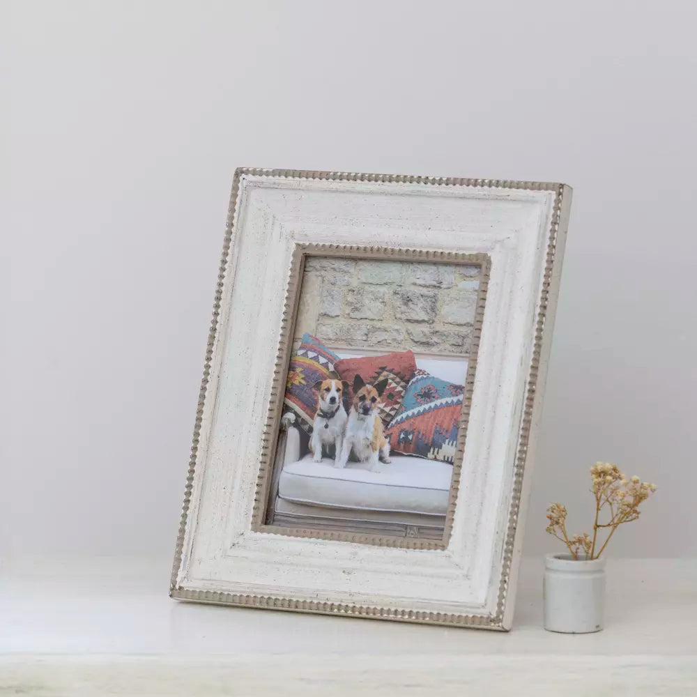 Beaded Wooden Photo Frame - 7x5'"