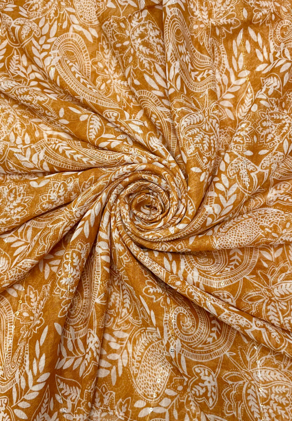 Scarf - Paisley Ochre