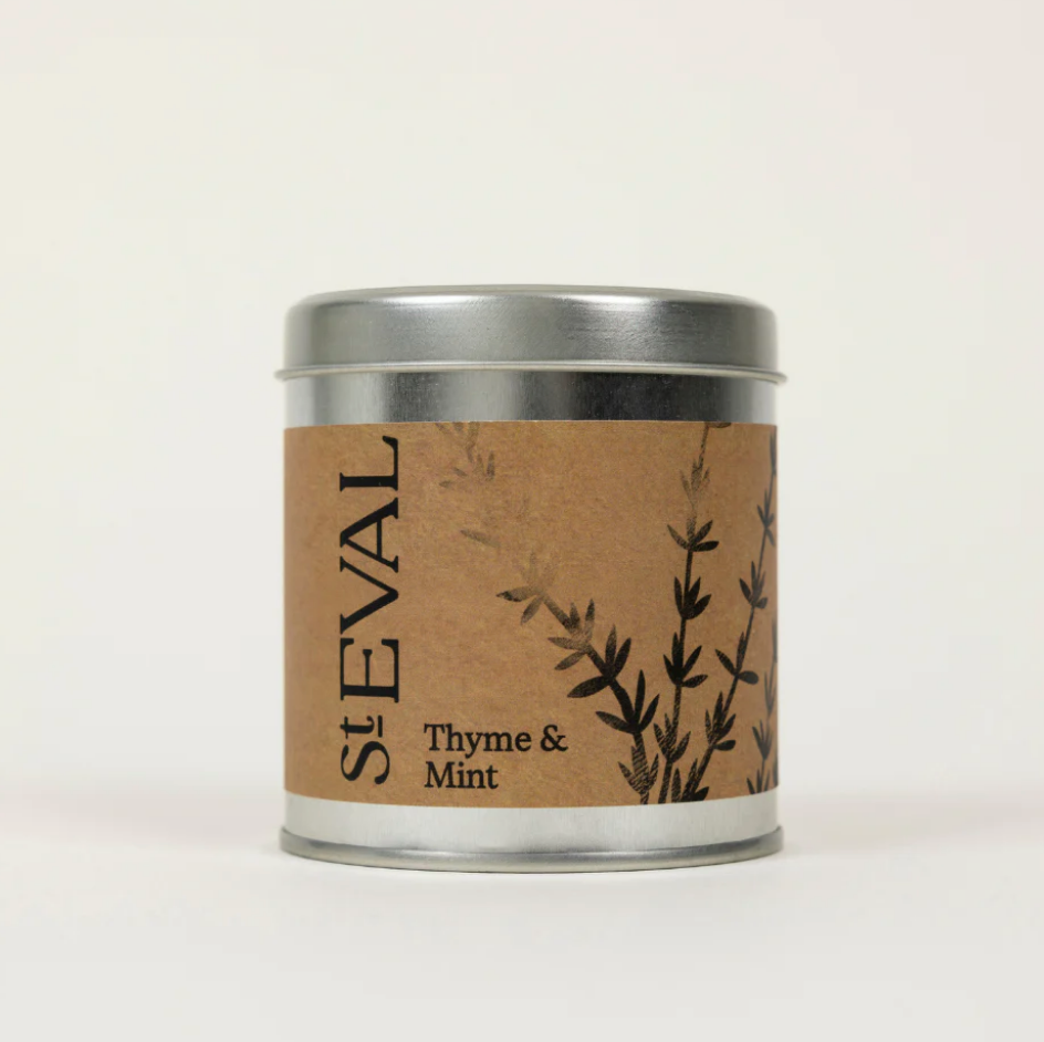 St Eval Scented Tin Candle - Thyme & Mint