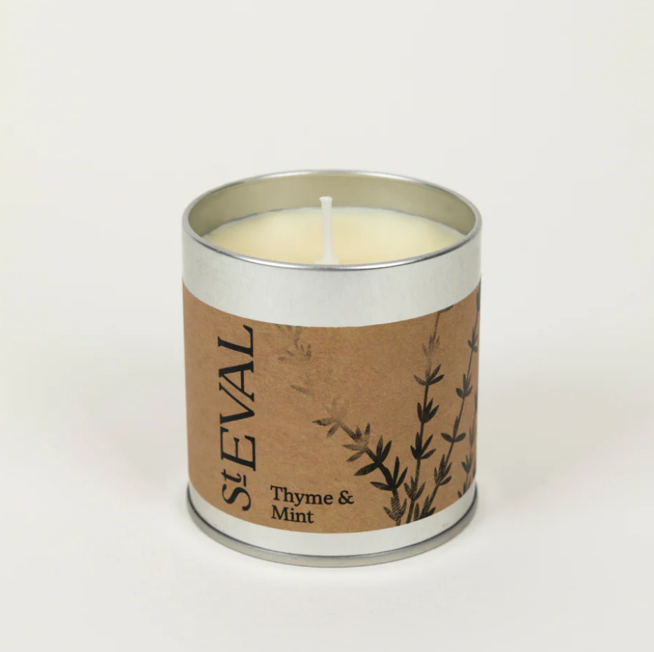 St Eval Scented Tin Candle - Thyme & Mint
