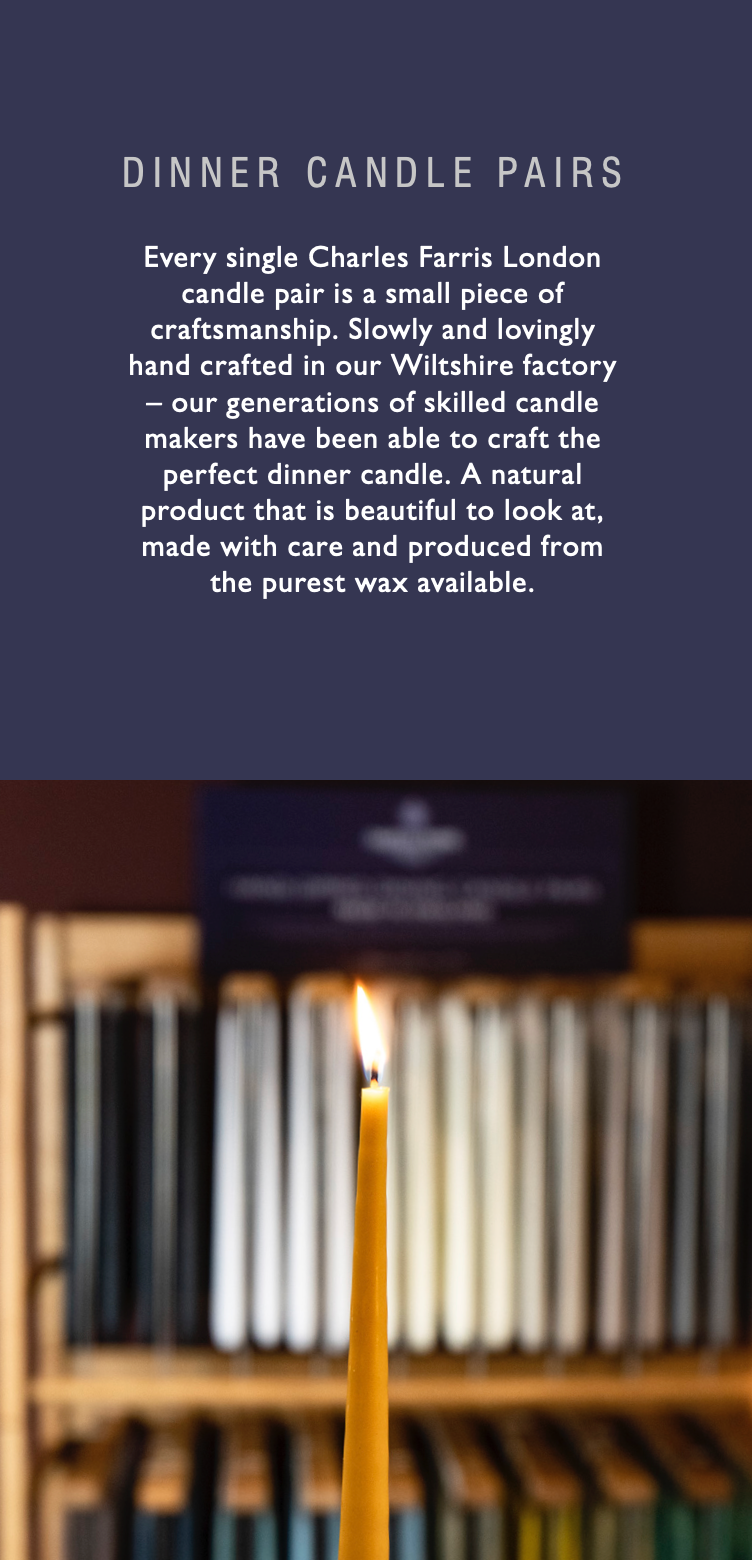 Charles Farris, Pair of Tapered Dinner Candles