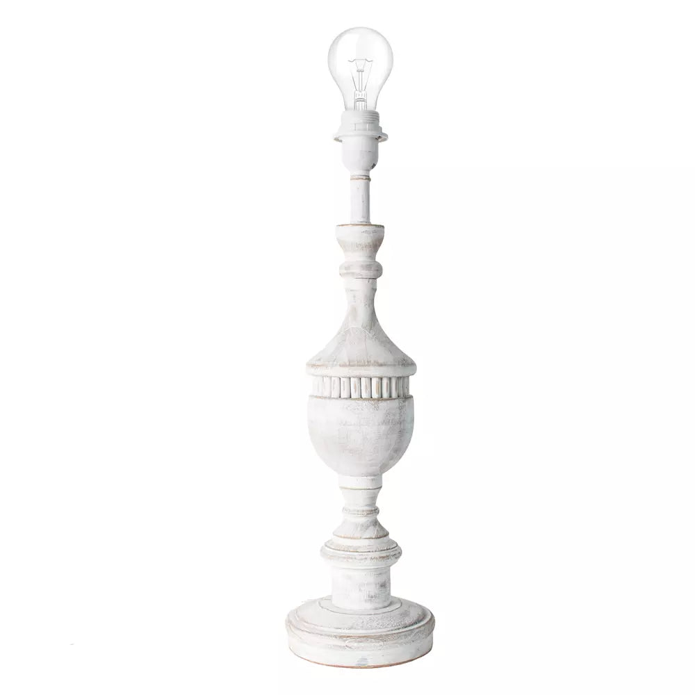Augusta, Antique White Lamp Base