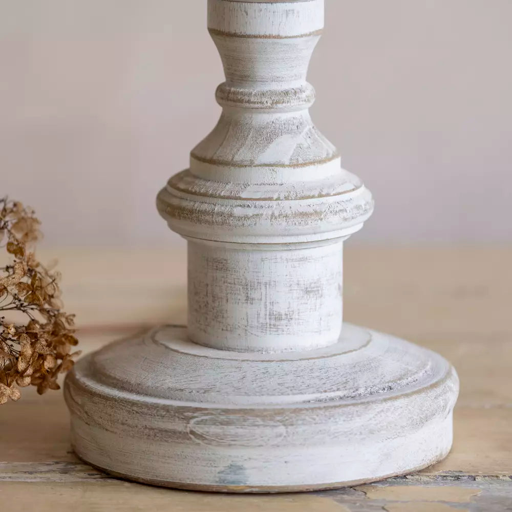 Augusta, Antique White Lamp Base