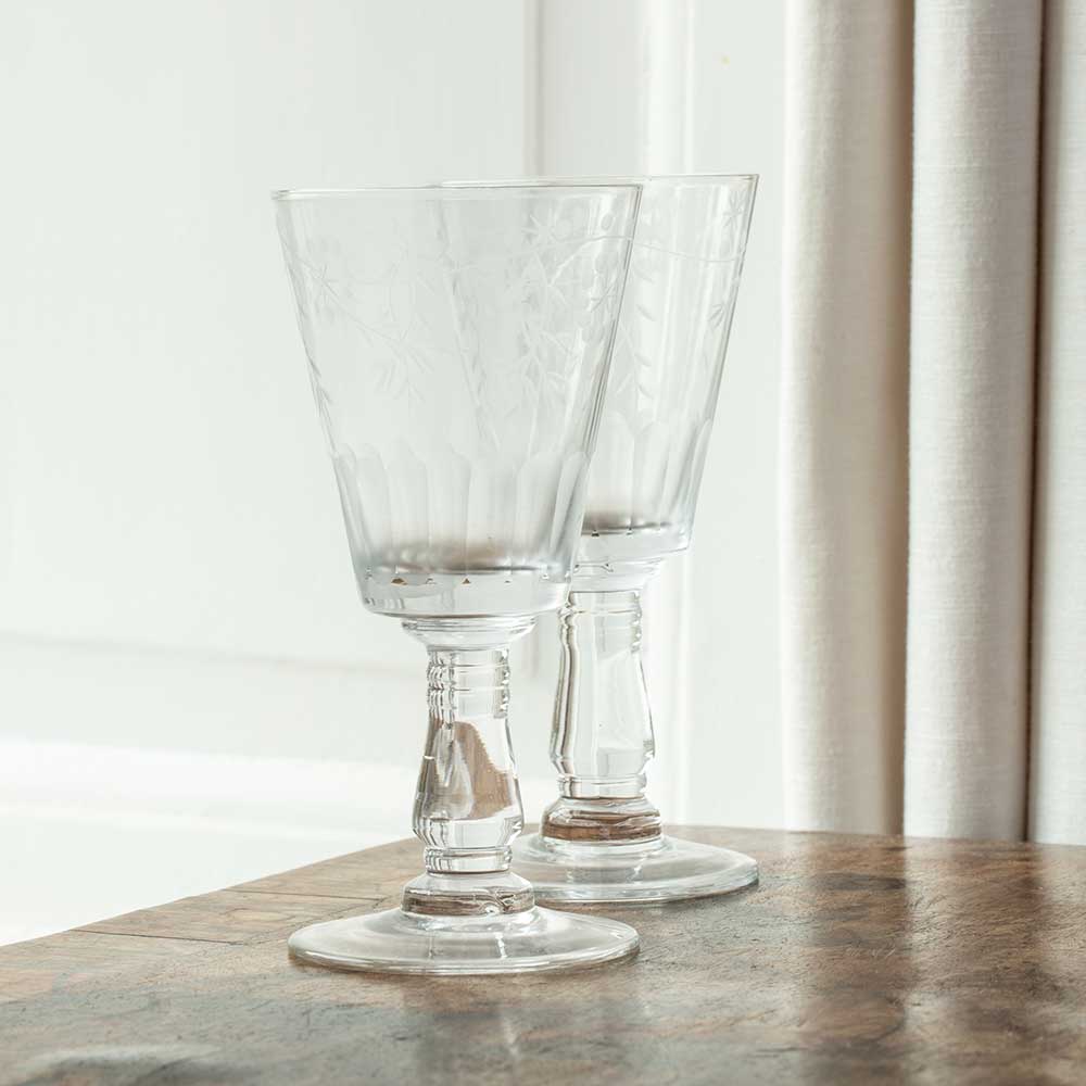 Wine Glass - Etched