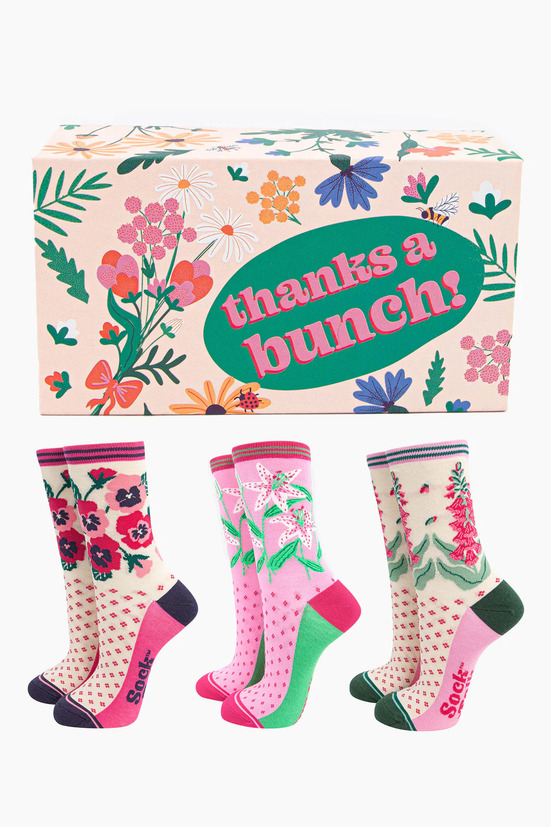 Women's Bamboo Socks Gift Box - Thanks A Bunch!