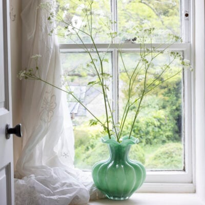 Bethany, Glass Vase with Frill Trim