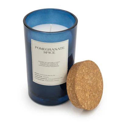 Large Glass Apothecary Candle - Pomegranate Spice