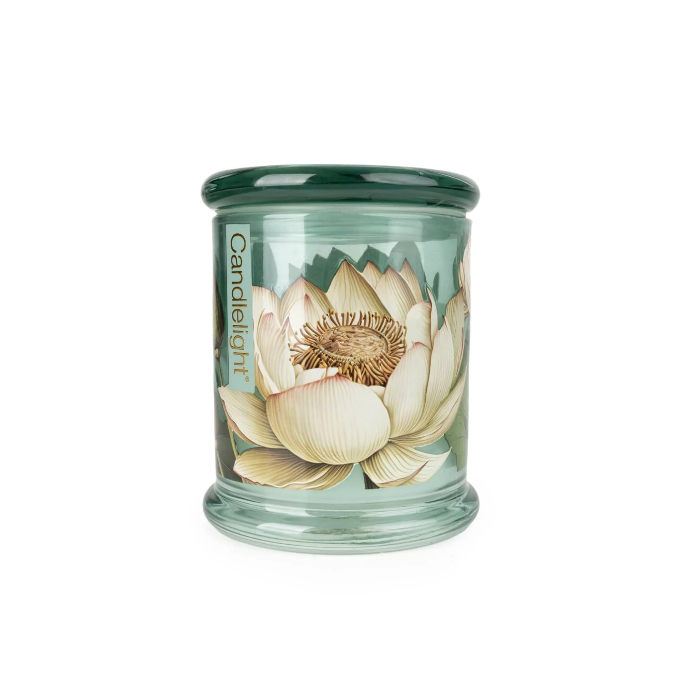 Large Glass Lidded Jar Candle - Lotus & Wild Lily