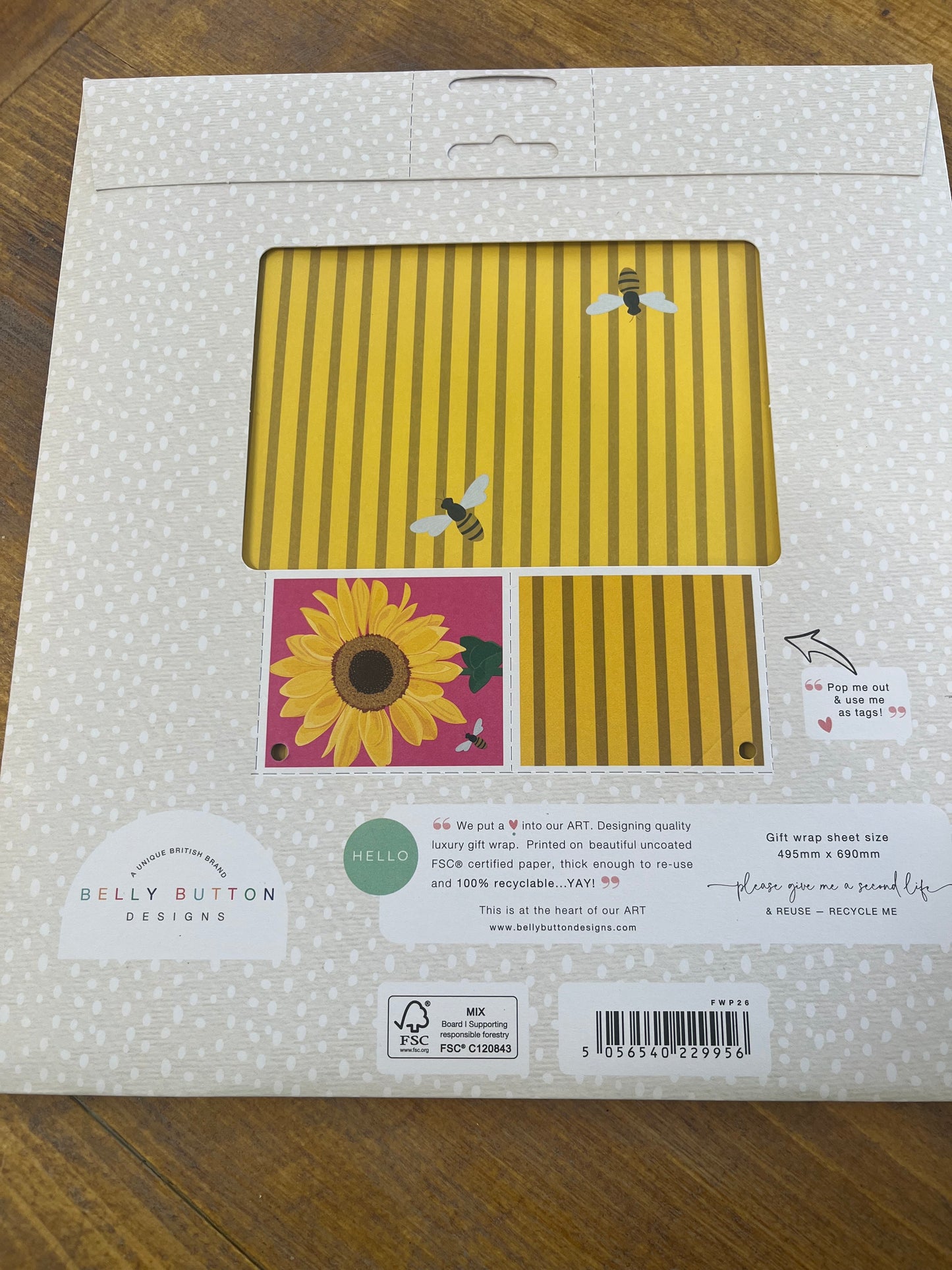 Sunflower Eco Flatwrap Pack