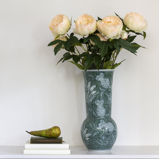 Thistle Vase, Sage