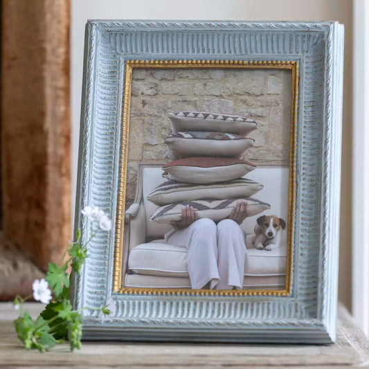 Decorative Wooden Photo Frame - Soft Grey - 7x5"