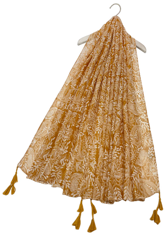 Scarf - Paisley Ochre