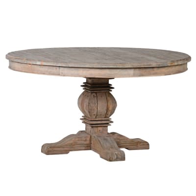 Reclaimed Pine Round Dining Table (Ex Display)