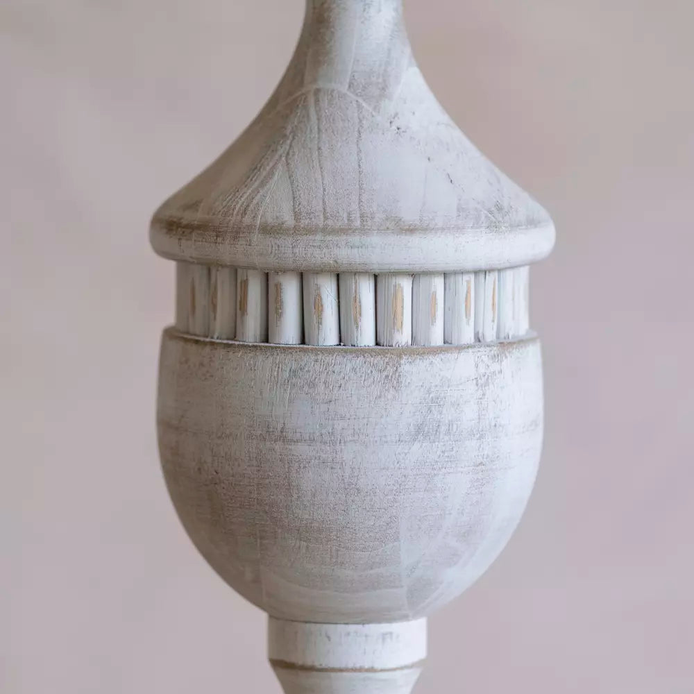Augusta, Antique White Lamp Base
