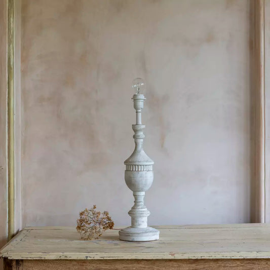 Augusta, Antique White Lamp Base