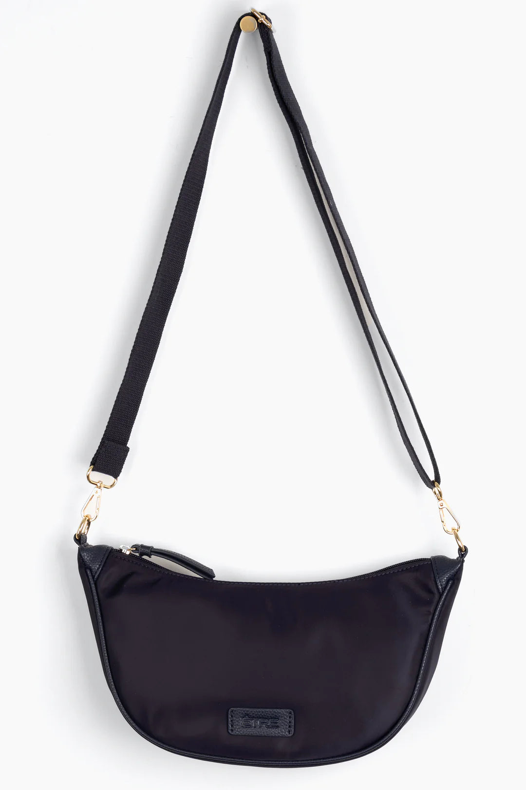 Quinn Half Moon Crossbody Bag - Navy Blue Nylon/PU (Copy)